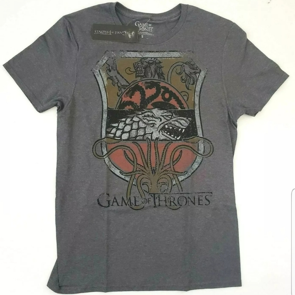 Vintage Wash Game of Throne Graphic Tee Gray S